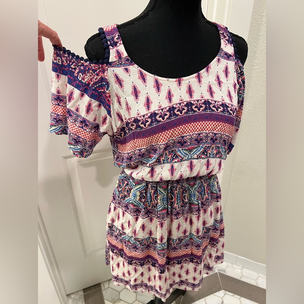 Skies are Blue - Cold Shoulder Dress